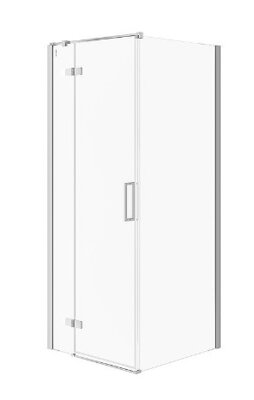 Cersanit JOTA ŠTVORCOVÝ SPRCHOVÝ KÚT ľavý 90x90, chróm, sklo číre S160-001