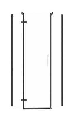Cersanit JOTA PÄŤUHOLNÍKOVÝ SPRCHOVÝ KÚT 90x90x195, ľavý, čierny profil, sklo číre S160-016