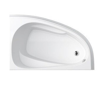 Cersanit JOANNA NEW 150x95 VAŇA ROHOVÁ ASYMETRICKÁ PRAVÁ + nožičky, biela S301-168