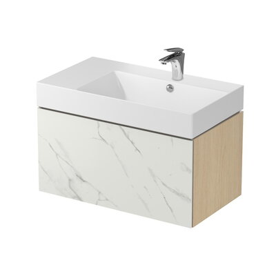 Cersanit INVERTO SKRINKA UMÝVADLOVÁ 80 cm, svetlý dub/calacatta S930-017