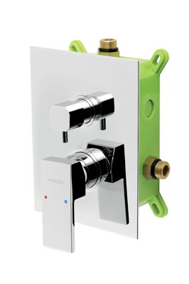 Novaservis Podomietková batéria s boxom 2 vývody, chrómová EDGE BOX36051R,0