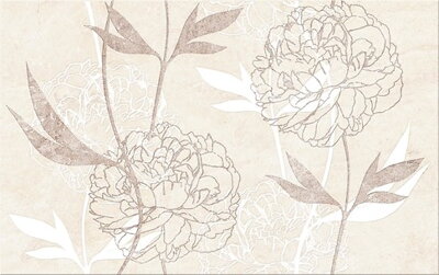 Cersanit FERRATA BEIGE FLOWER 25X40 dekor WD953-006