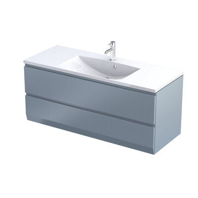 Oristo BRYLANT UNI SKRINKA POD UMÝVADLO 120 cm, sivo-modrá matná ryhovaná OR36-SD2S-120-16R