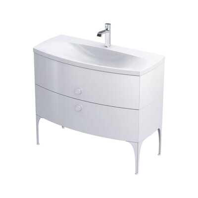Oristo LOUIS SKRINKA POD UMÝVADLO 102 cm, biela lesklá