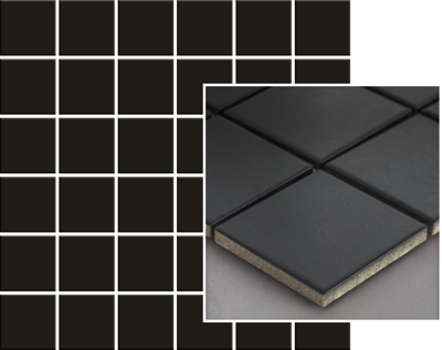 Paradyz ALBIR NERO MOZAIKA PRASOWANA K.4,8X4,8 29,8X29,8 mozaika
