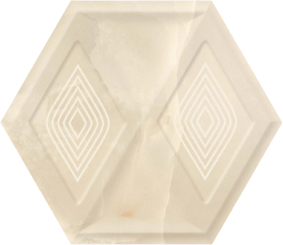 Classica ILLUSION BEIGE HEKSAGON STRUKTURA LESK 19,8X17,1 obklad