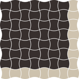 Paradyz MODERNIZM NERO MOZAIKA PRASOWANA K.3,6X4,4 MIX A 30,86X30,86 mozaika
