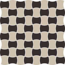 Paradyz MODERNIZM NERO MOZAIKA PRASOWANA K.3,6X4,4 MIX C 30,86X30,86 mozaika