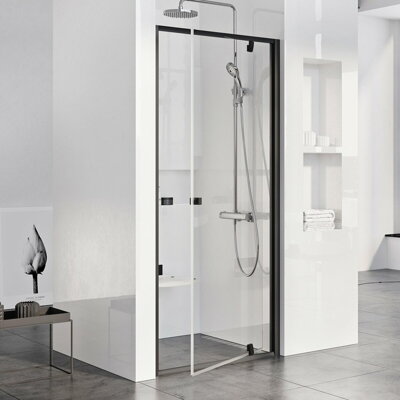 Ravak SPRCHOVÉ DVERE PDOP1-90 black + transparent 03G70300Z1