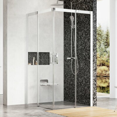Ravak SPRCHOVÝ KÚT MSRV4-100 / 100 white + transparent 1WVAA100Z1