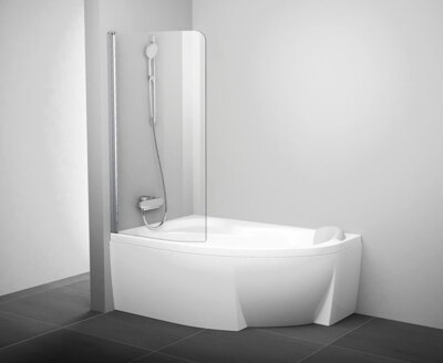 Ravak VAŇOVÁ ZÁSTENA 85 CVSK1 ROSA 140 / 150 L bright alu + transparent 7QLM0C00Y1