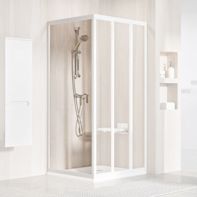 Ravak SPRCHOVÁ PEVNÁ STENA APSS-75 198 white + transparent ku sprchovým dverám 940301R2Z1