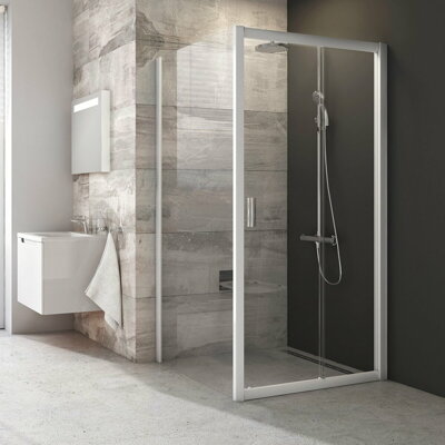 Ravak SPRCHOVÁ PEVNÁ STENA BLPS-90 white + transparent ku sprchovým dverám 9BH70100Z1