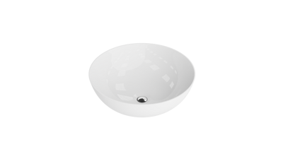 LaVita ROUND UMÝVADLO NA DOSKU 41 cm, biele keramické