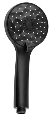 Ručná masážná sprcha, 4 režimy, priemer 101mm, ABS/čierna mat