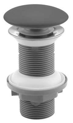 Umyvadlová výpusť 5/4", click-clack, keramická zátka, 20-70mm, antracit