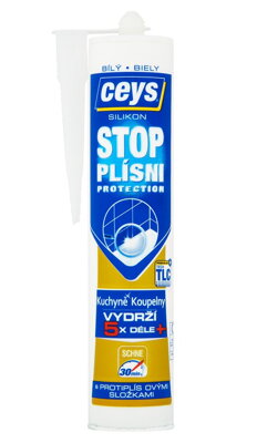 STOP PLESNI, sanitárny silikón, 280ml, biela