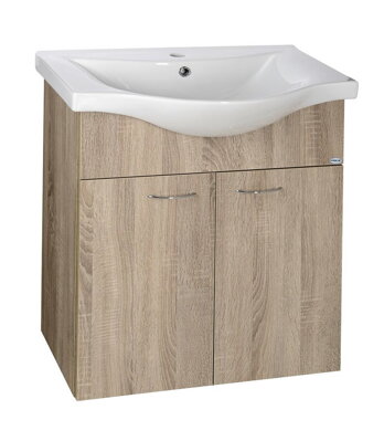 KERAMIA FRESH umývadlová skrinka 60,6x74x34cm, dub platin