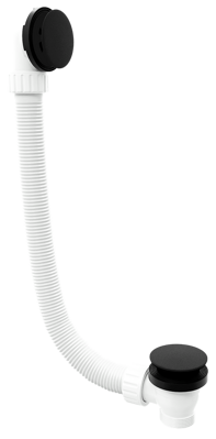 Vaňová súprava bez napúšťania, Click Clack, dĺžka 1200mm, zátka 72mm, čierna mat