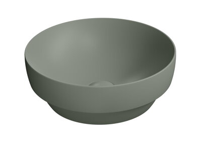 PURA keramické umývadlo na dosku, piemer 40cm, agave mat