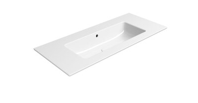 PURA keramické umývadlo Slim 102x46cm, bez otvoru, biela ExtraGlaze