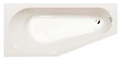TIGRA L asymetrická vaňa 170x80x46cm, ivory