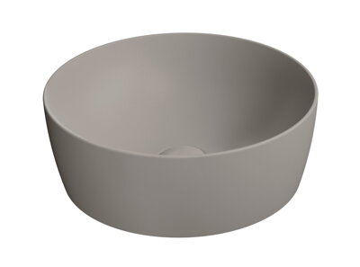 NUBES keramické umývadlo na dosku, priemer 40cm, tortora mat