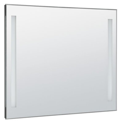 LED podsvietené zrkadlo 100x80cm, gombíkový vypínač