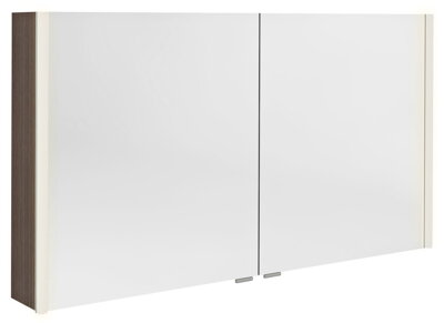 ALIX galerka s LED osvetlením, 2x dvierka, 126x70x17,5cm, borovica rustik