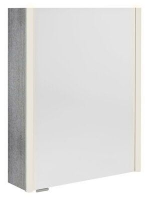 ALIX galérka s LED osvetlením 56x70x17,5cm, ľavá/pravá, dub strieborný