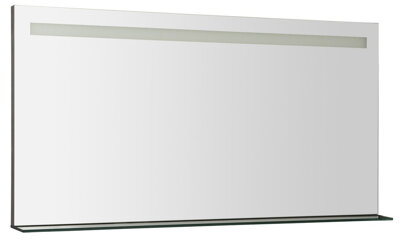 BRETO LED podsvietené zrkadlo, sklenená polica, 1200x608mm
