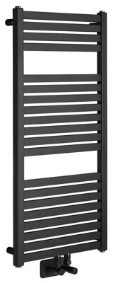 TONDI vykurovacie teleso 450x970 mm, stredové pripojenie, čierna matná