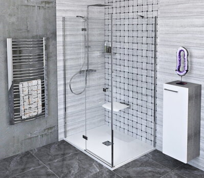 FORTIS LINE obdĺžniková sprchová zástena 1100x800 mm, L varianta