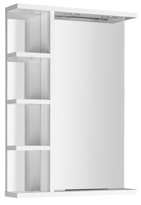 KORIN zrkadlo s LED osvetlením a poličkami 52x70x12cm