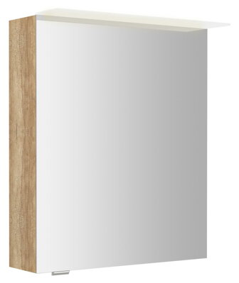 LINEX galérka s LED osvetlením, 60x70x15cm, ľavá/pravá, dub Alabama