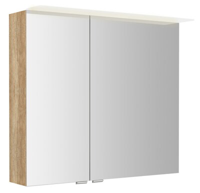 LINEX galérka s LED osvetlením, 80x70x15cm, dub Alabama