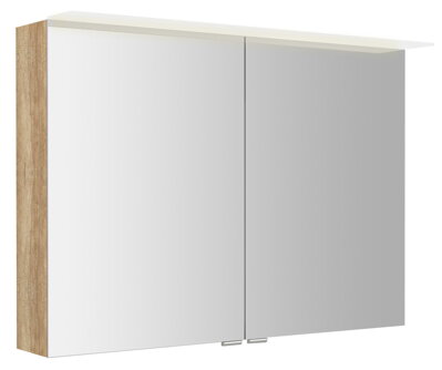 LINEX galérka s LED osvetlením, 100x70x15cm, dub Alabama