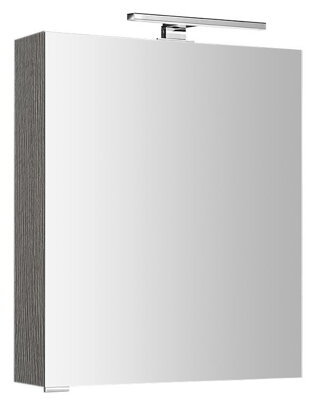 MIRRÓ galérka s LED osvetlením, 60x70x16cm, ľavá/pravá, dub strieborný