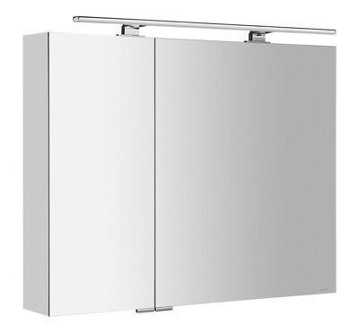 MIRRÓ galérka s LED osvetlením, 90x70x16cm, biela