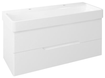 MEDIENA umývadlová skrinka 117x50,5x48,5cm, biela matná/biela matná