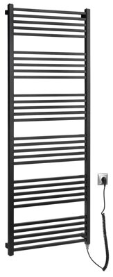 METRO-E elektrické vykurovacie teleso, rovné, 600x1620 mm, 800 W, čierna matná