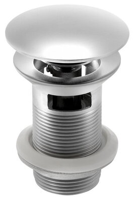 MINIMAL umývadlová výpust 5/4", click clack, veľká krytka, nerez