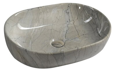 DALMA keramické umývadlo 59x14x42 cm, grigio