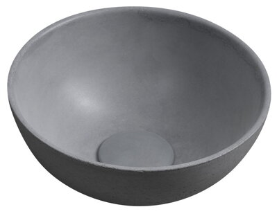 MINOR betónové umývadlo na dosku, priemer 26cm, šedá