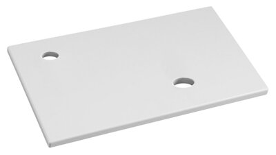 MINOR doska pod umývadielko 40x22,5cm, umývadlová batéria vľavo, liaty mramor, biela