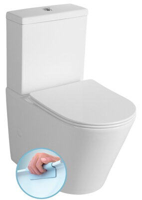 PACO RIMLESS WC kombi misa s nádržkou vrátane splachovacej súpravy, spodný/zadný