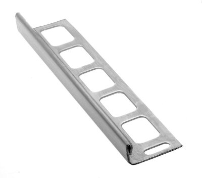 Lišta k obkladom L, kartáčovaná nerez, L 250cm, 8mm
