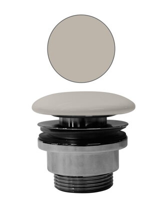 GSI umývadlová výpust 5/4", neuzatvárateľná, tl.5-65 mm, keramická krytka, creta mat