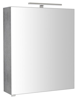 RIWA galérka s LED osvetlením, 60x70x17cm, dub strieborný