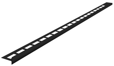 Nerezová lišta spádovacia, ľavá, výška 10mm, dĺžka 1000mm, čierna mat